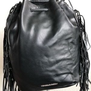Victoria’s Secret faux leather fringe backpack 💟